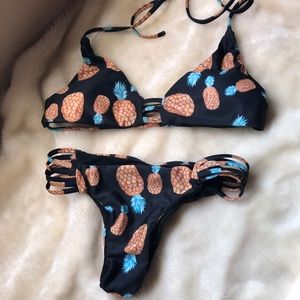 Pineapple print bikini